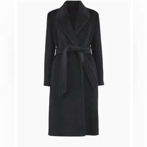 Authentic MaxMara Studio Black Belted Coat
